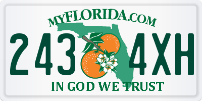 FL license plate 2434XH