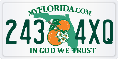 FL license plate 2434XQ