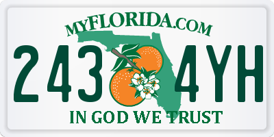 FL license plate 2434YH
