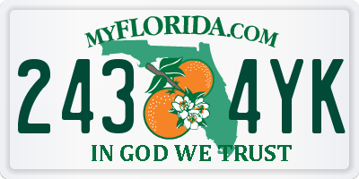 FL license plate 2434YK