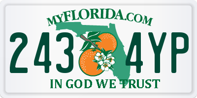 FL license plate 2434YP