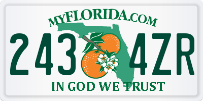 FL license plate 2434ZR