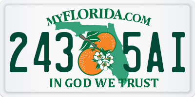 FL license plate 2435AI