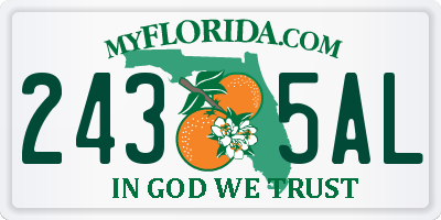 FL license plate 2435AL