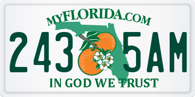 FL license plate 2435AM
