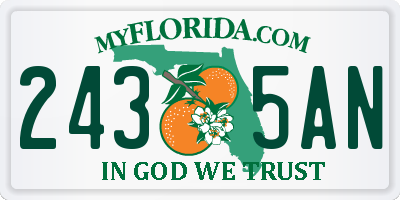 FL license plate 2435AN