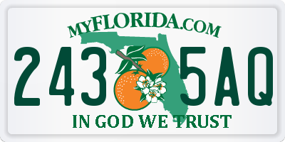 FL license plate 2435AQ