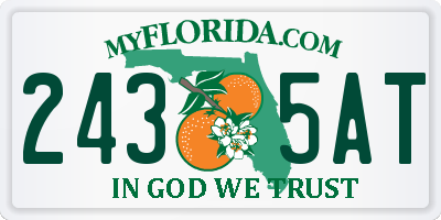 FL license plate 2435AT