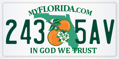 FL license plate 2435AV