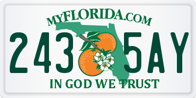 FL license plate 2435AY