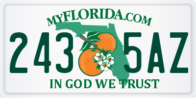 FL license plate 2435AZ