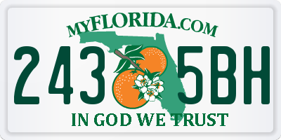 FL license plate 2435BH