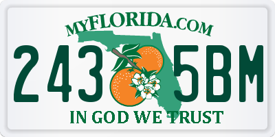 FL license plate 2435BM