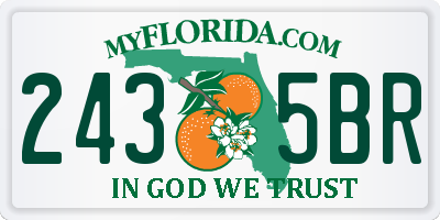 FL license plate 2435BR