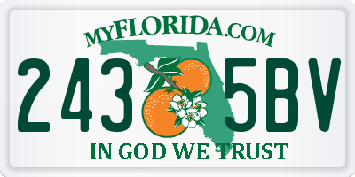 FL license plate 2435BV