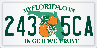 FL license plate 2435CA