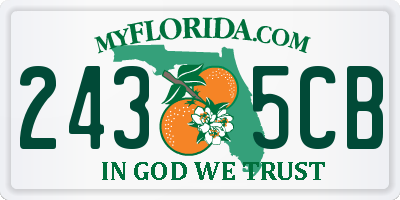 FL license plate 2435CB