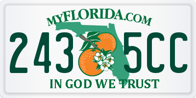 FL license plate 2435CC