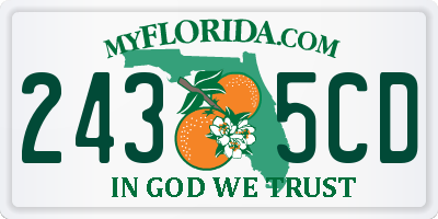 FL license plate 2435CD