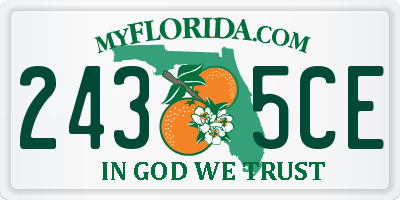 FL license plate 2435CE