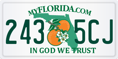 FL license plate 2435CJ