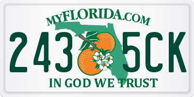FL license plate 2435CK