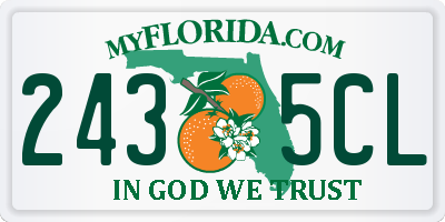 FL license plate 2435CL
