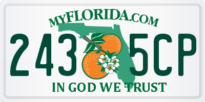 FL license plate 2435CP