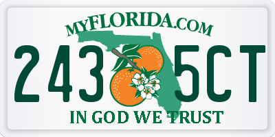 FL license plate 2435CT