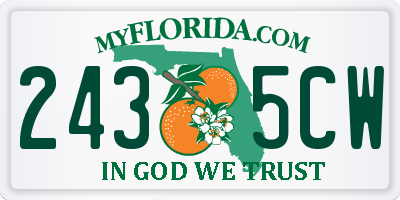 FL license plate 2435CW