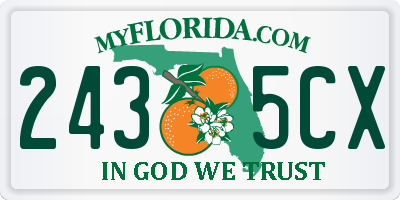FL license plate 2435CX