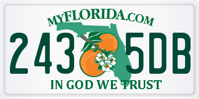 FL license plate 2435DB