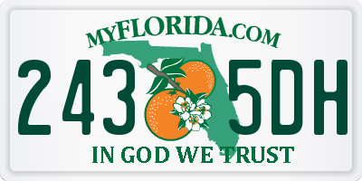FL license plate 2435DH