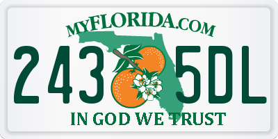 FL license plate 2435DL