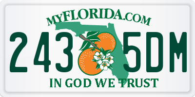 FL license plate 2435DM