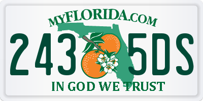 FL license plate 2435DS