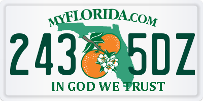 FL license plate 2435DZ