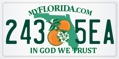 FL license plate 2435EA