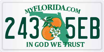 FL license plate 2435EB
