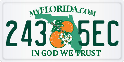 FL license plate 2435EC
