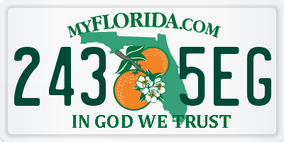 FL license plate 2435EG