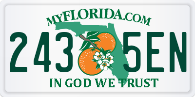 FL license plate 2435EN
