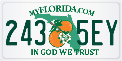 FL license plate 2435EY