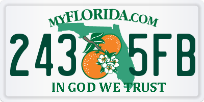 FL license plate 2435FB