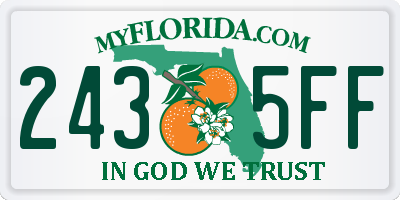 FL license plate 2435FF