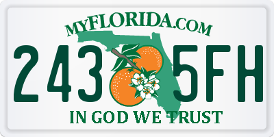 FL license plate 2435FH