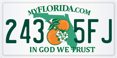 FL license plate 2435FJ