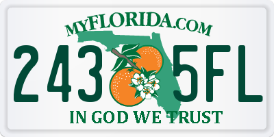 FL license plate 2435FL