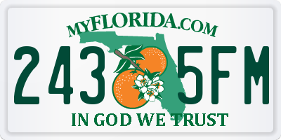 FL license plate 2435FM