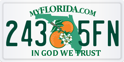 FL license plate 2435FN